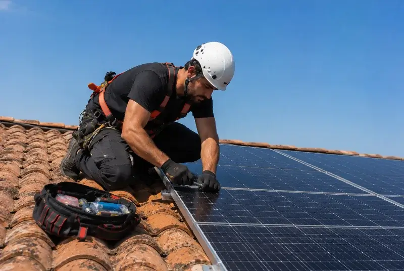 Maintenance et monitoring de panneaux solaires au Perrier